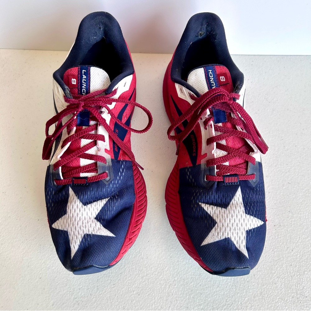 Brooks Launch 8 Running Shoes Texas Star Flag USA Size 10